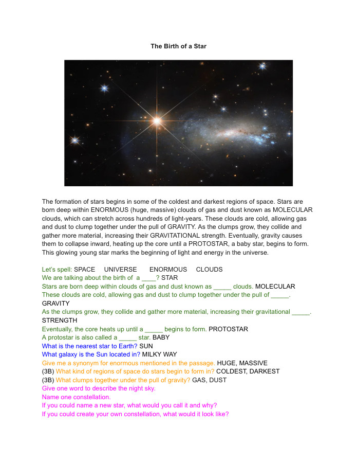 Preview of W: The Birth of a Star PDF