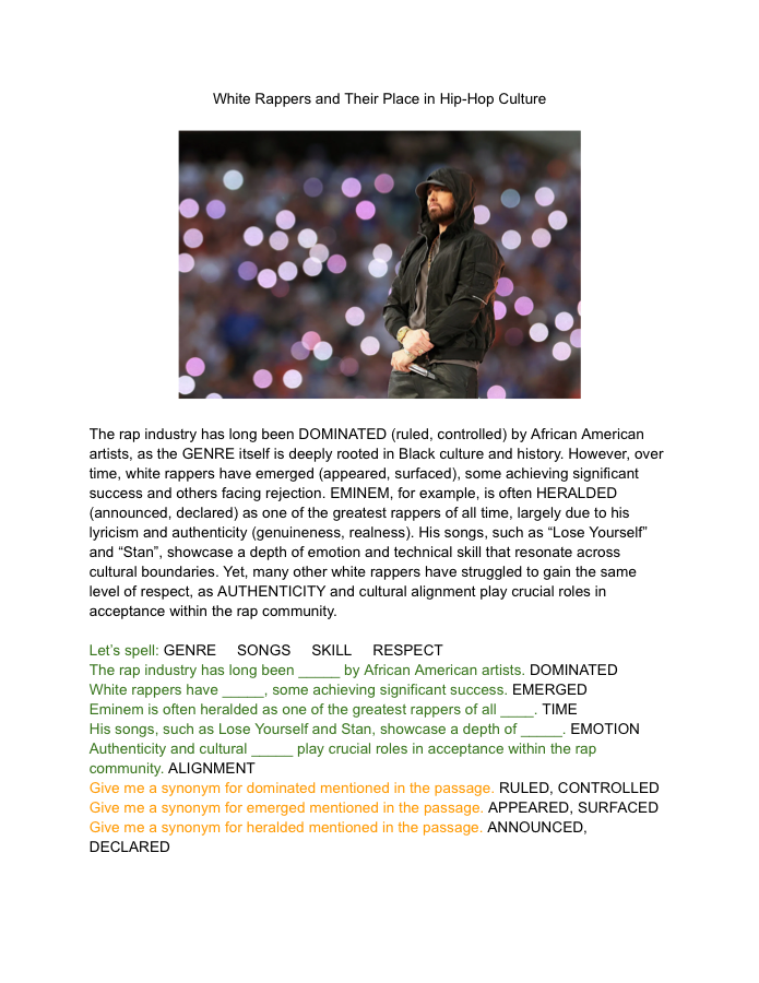 Preview of White Rappers and Their Place in Hip-Hop Culture PDF
