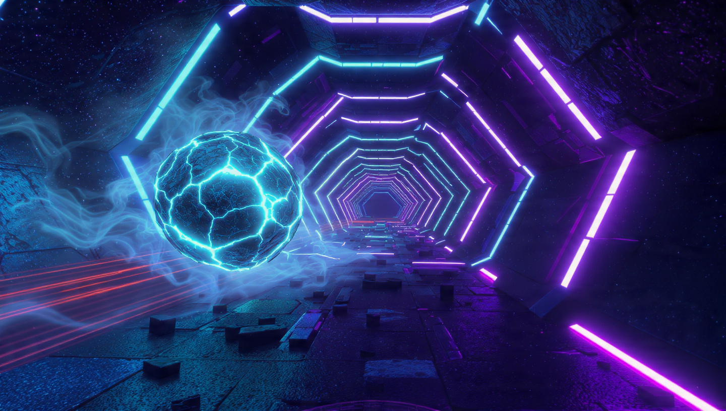 OctaRun neon tunnel preview